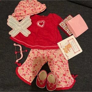Bitty Baby Valentine Outfit American Girl Book Shoes Bitty Bear Wings Candy Box